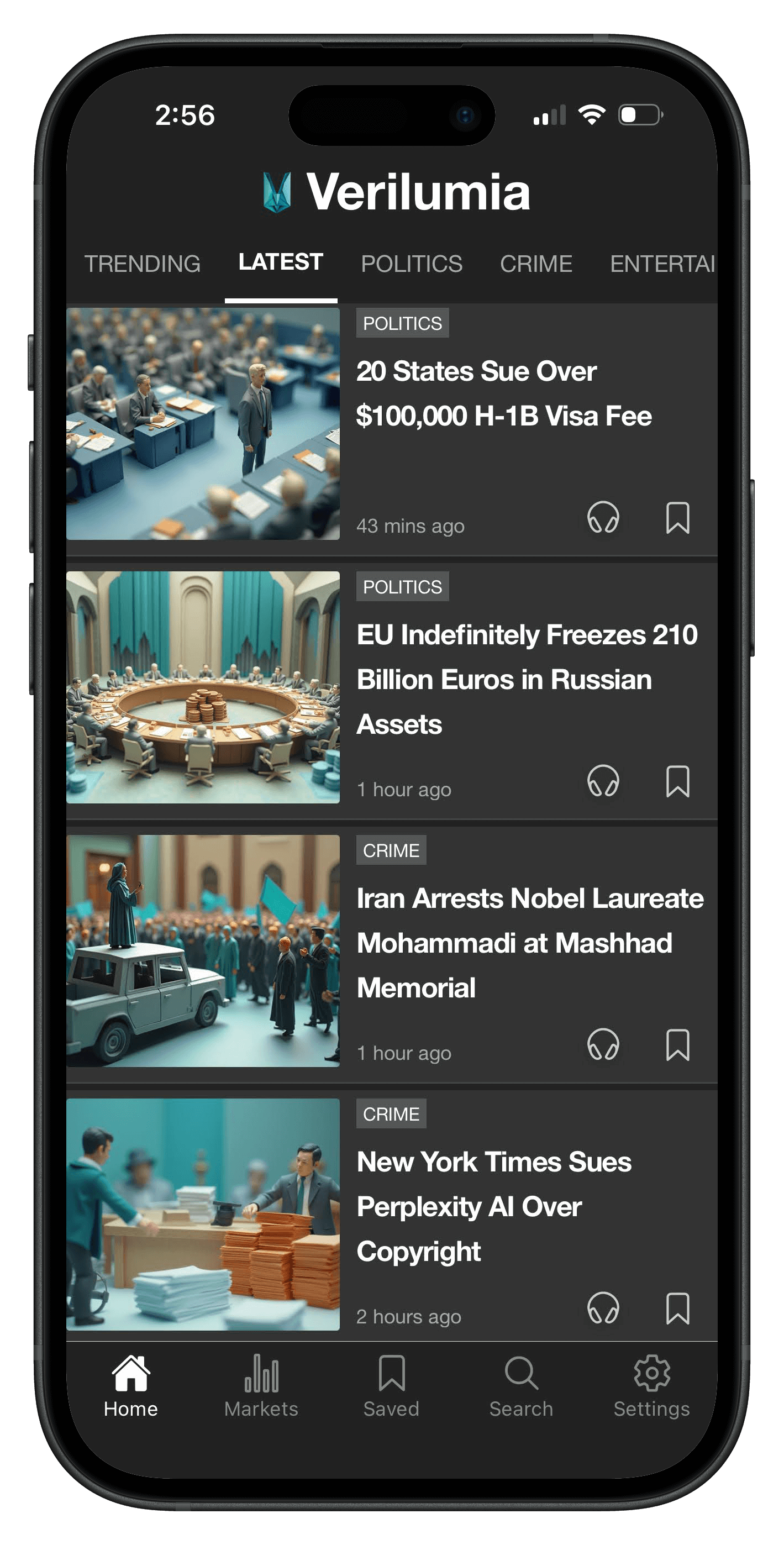 Verilumia app screenshot